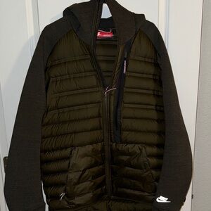 Nike Men's Olive TechFleece Aeroloft Jacket